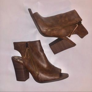 Brash Open Toe Booties
